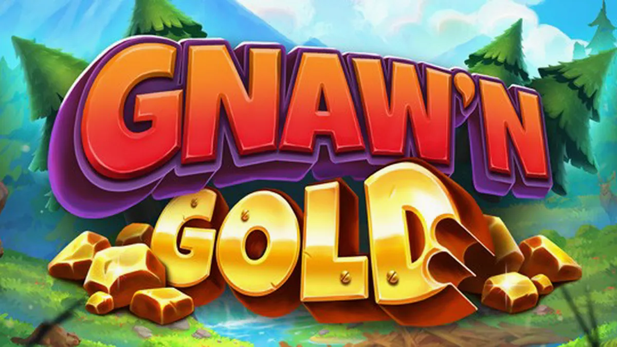 Isang masiglang beaver na naghahanap ng ginto sa kagubatan sa larong Gnaw’n Gold.